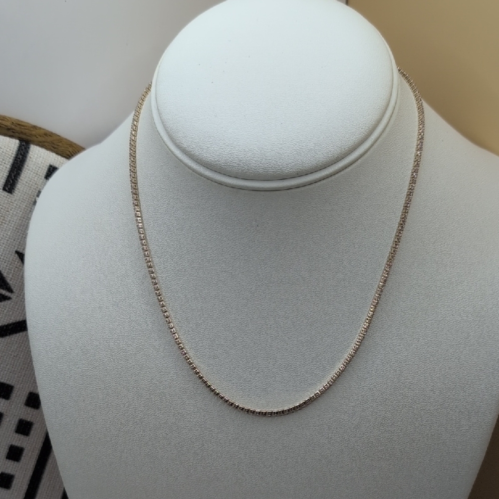 WHBM Goldtone Accent Crystal Tennis Necklace